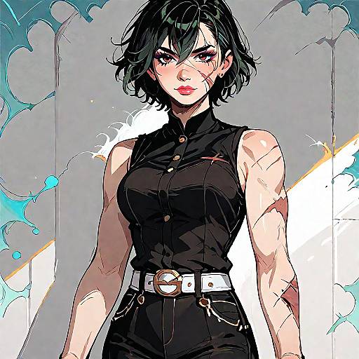 Anime Female Warrior Portrait