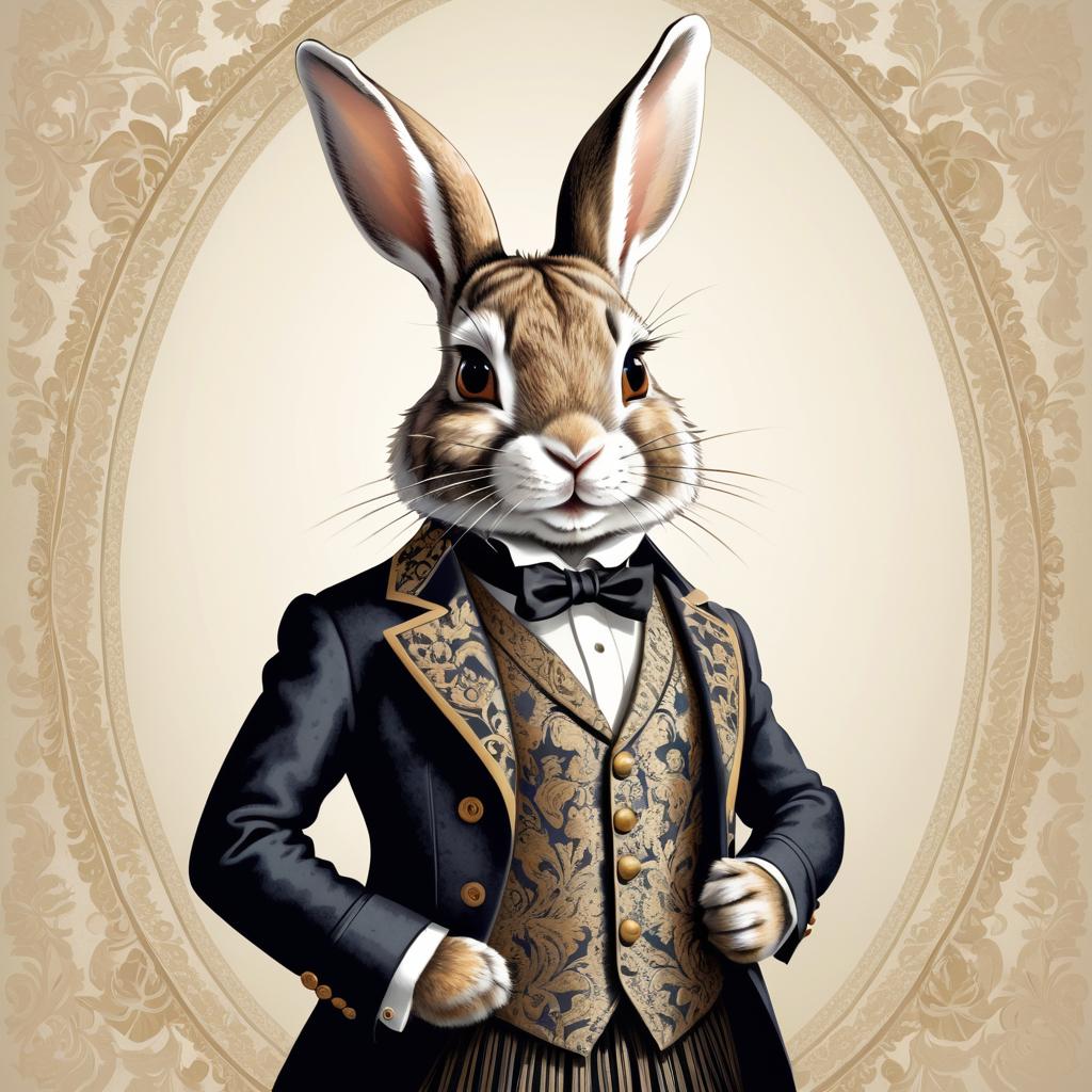 Elegant Rabbit in Stylish Frock Coat