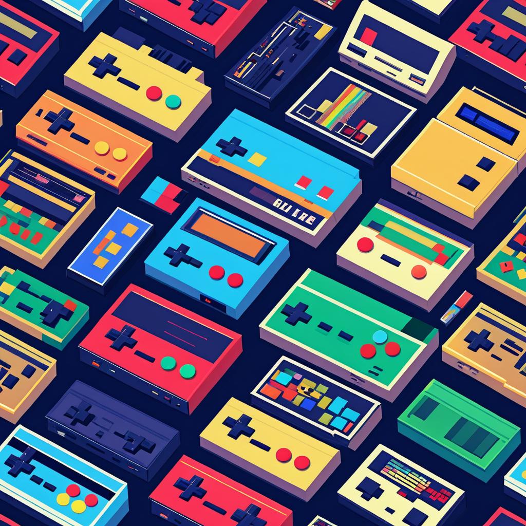 Retro Video Game Console Clipart Collection