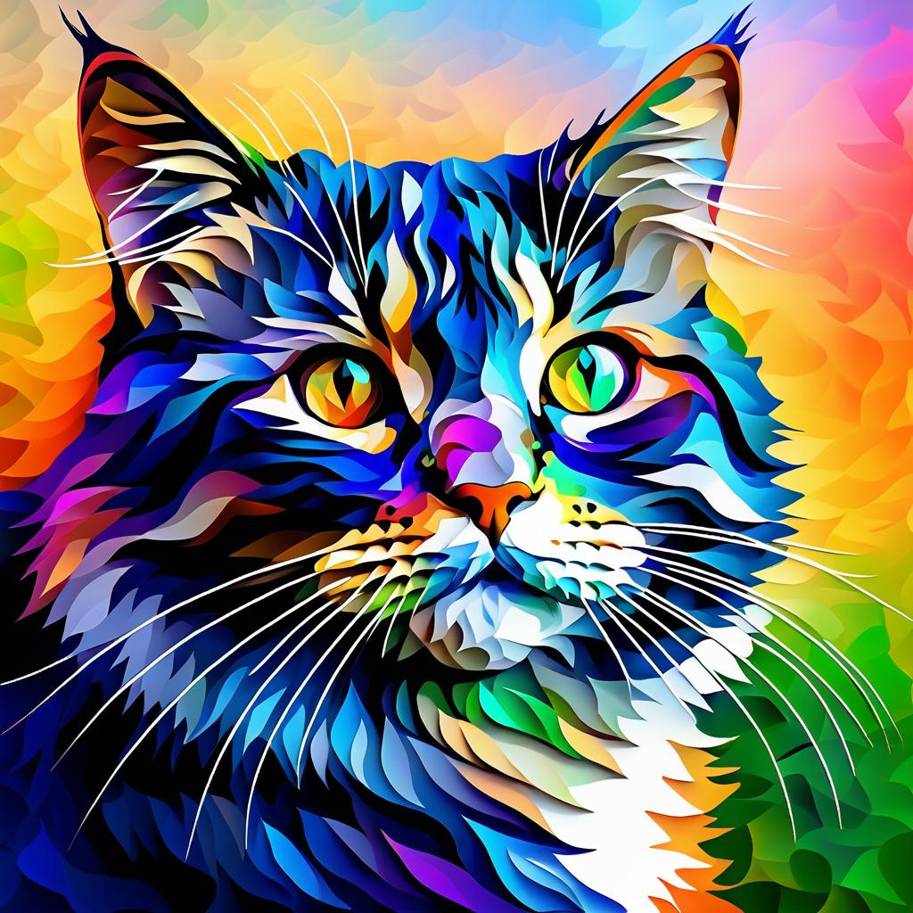 3D Impressionist Cat Nose by Monet