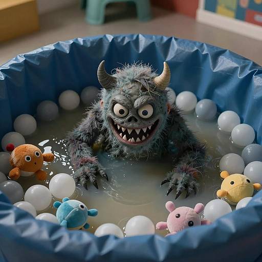 Horrifying Monster in Deflated Ball Pit