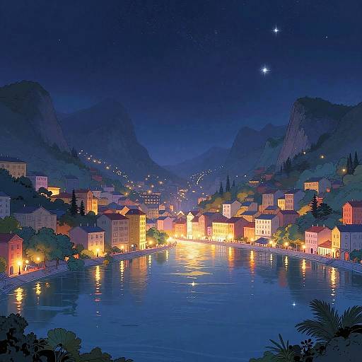 Velaris Panoramic Fantasy Cityscape