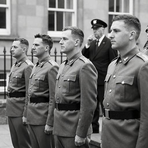 Historic Military Officers in Black-and-White