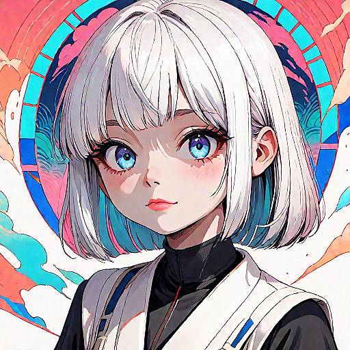 High-Quality Anime Miko Character