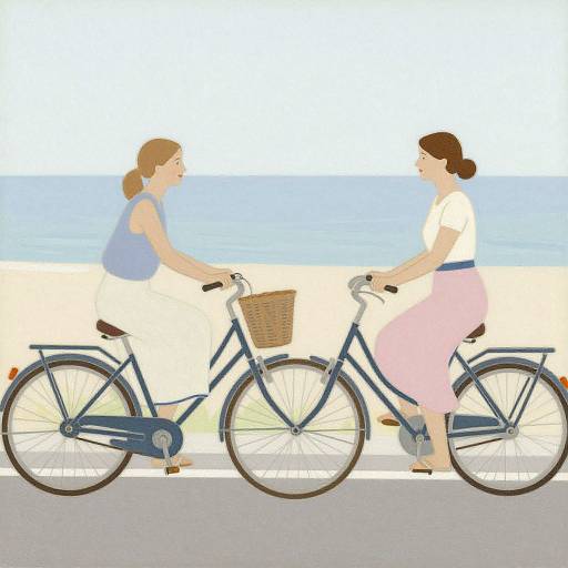 Summertime Reflection with Two Women