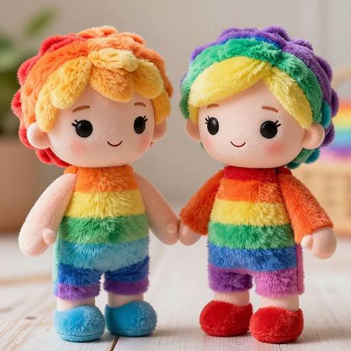 Rainbow Dolls Symbolizing Unity and Hope