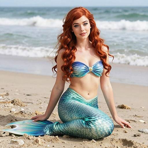 Halle Bailey as Ariel on Beach