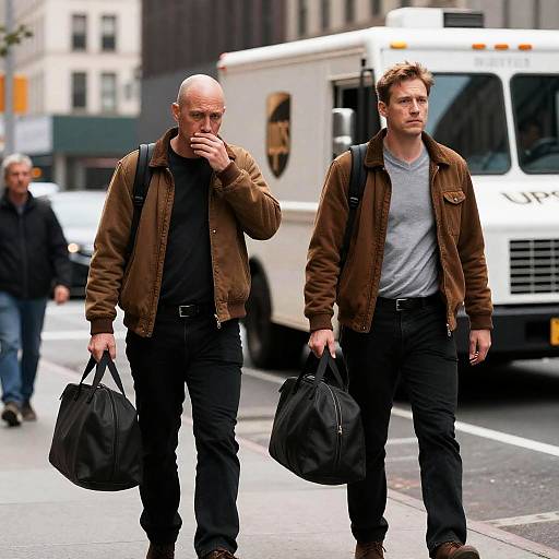 Urban Encounter: Two Men on the Street