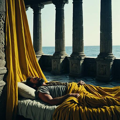 Emperor Marcus Aurelius Dying in Ancient Room