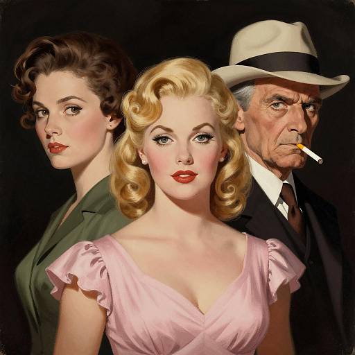 Vintage Trio: Headshots in Illustrative Style