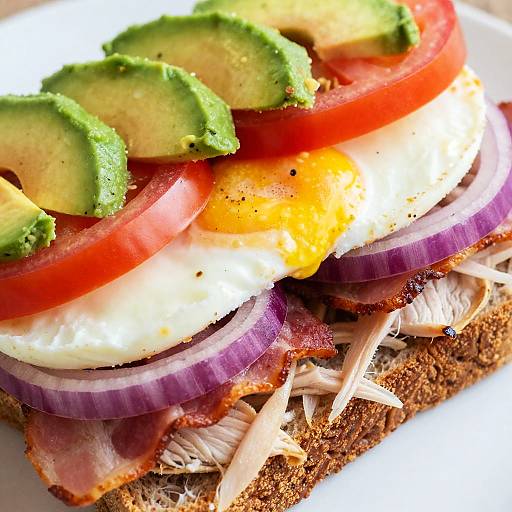 Vibrant Layered Sandwich Close-Up