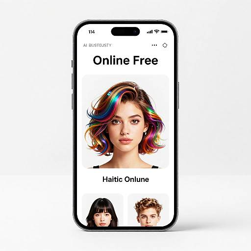 Futuristic AI Hairstyle App UI