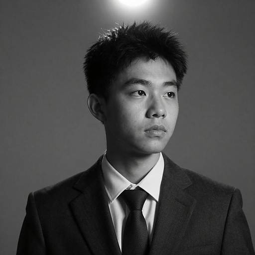 High-Contrast Halo Portrait of Young Man
