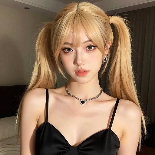 Realistic Portrait of a Blonde Girl