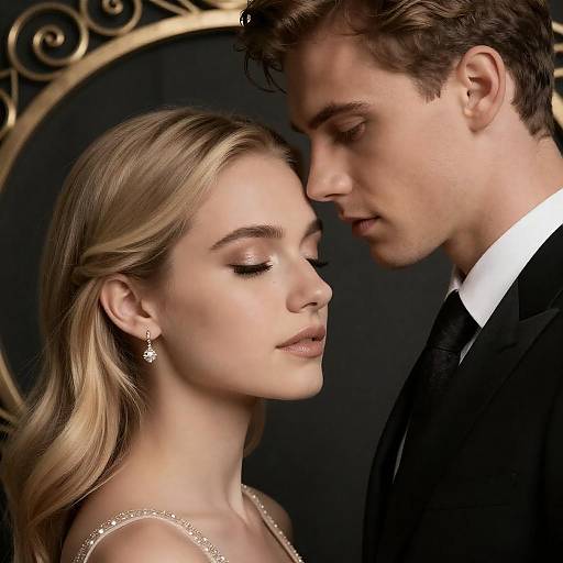 Elegant Couple in Intimate Close-Up