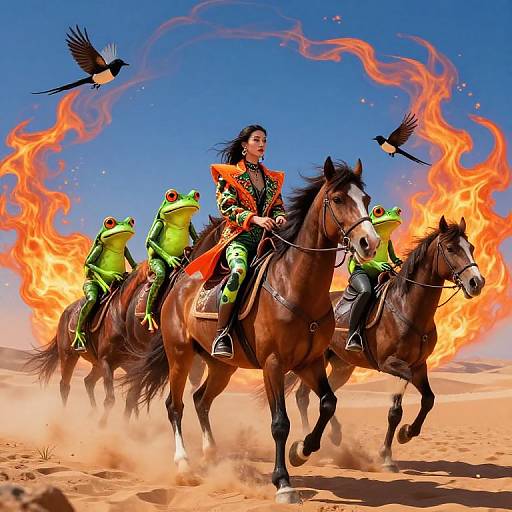 Neon Dart Frogs and Magpies Fashion Ride