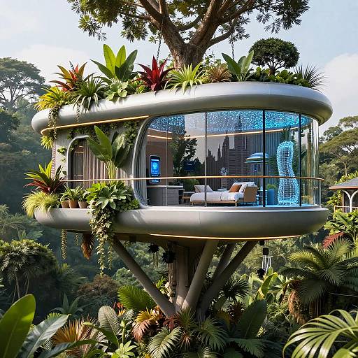 Futuristic Rainforest Canopy Skyhouse