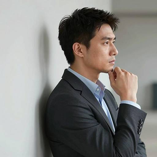 Profile of a Man in a Suit