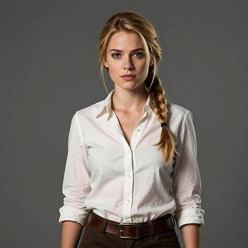 Blond Adventurer Woman with Braid