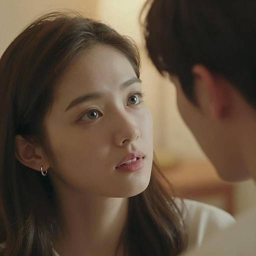 Intimate Close-Up of Young Couple