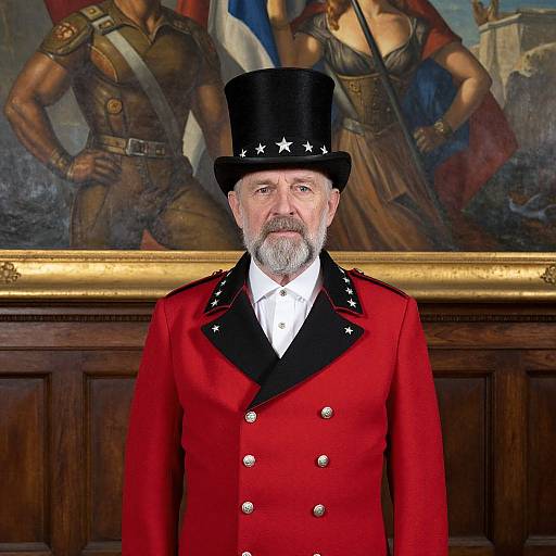 Patriotic Elderly Gentleman Portrait