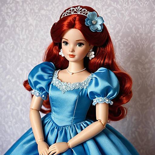 Red-haired Doll in Blue Dress