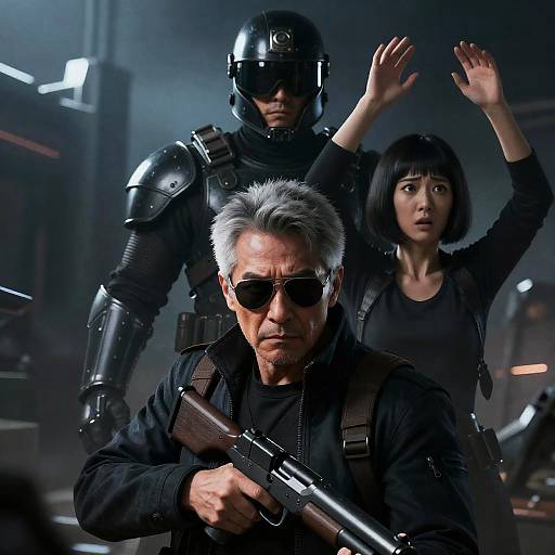 Tense Confrontation in Digital Art