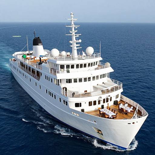 Luxury Ship with Cabins and Helipads