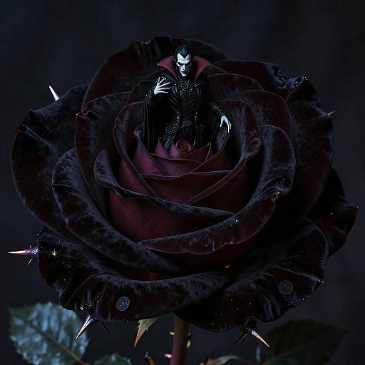 Sinister Vampire Lord in Midnight Rose