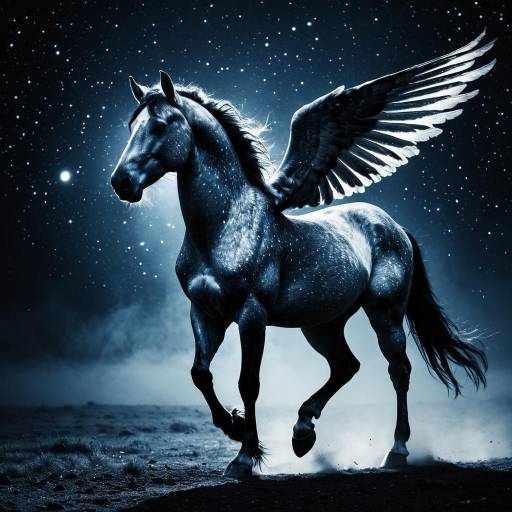 Celestial Hind Pegasus in Moonlit Mist Celestial Hind Pegasus in Moonlit Mist