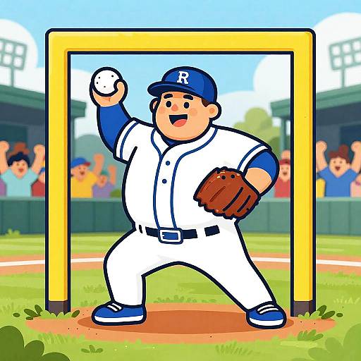 John Kruk Cartoon Baseball Fun