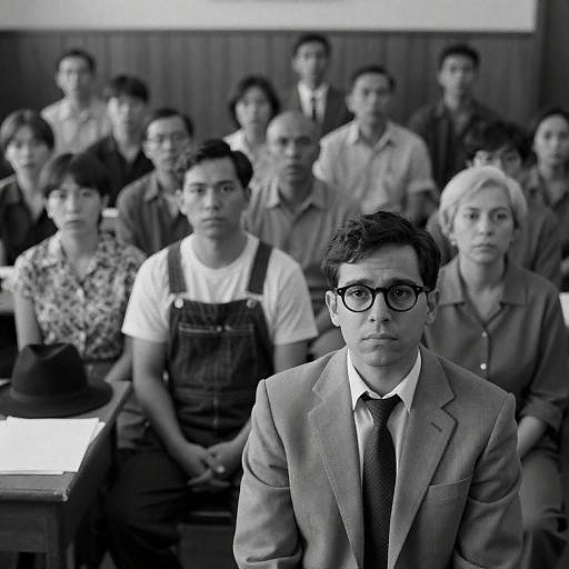 Classic Black-and-White Group Portrait