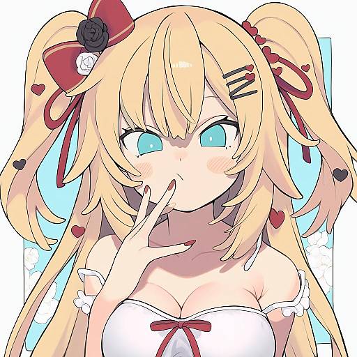 Illustration of Haaton (akai haato), hololive in the style of Morino hon