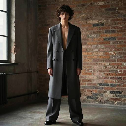 Loose Curls Non-Binary Fashion Editorial