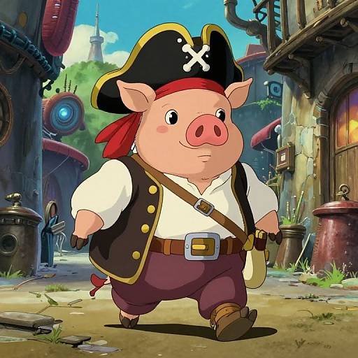 Pirate Kobold in Sci-Fi Shanty Town