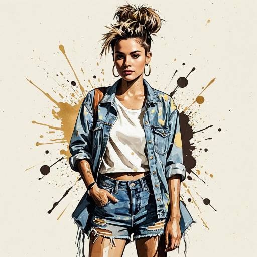 Graphic Novel Style Portrait of Young Female Artist