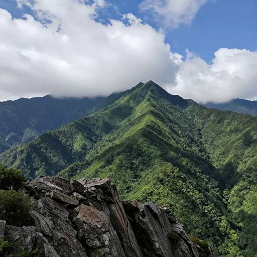 Surreal Glass Mountain Landscape