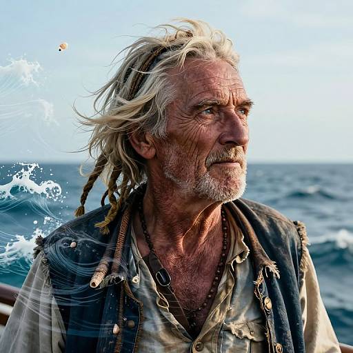 Photorealistic Aged Sea Captain Portrait