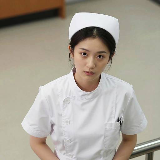 Photorealistic Nurse in White Uniform