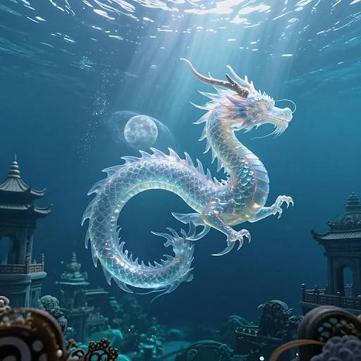 Surreal Oceanic Dragon Dreamscape