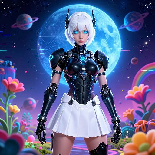 Sci-Fi Anime Female Android Art