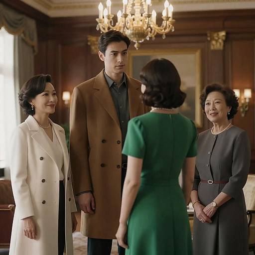 Elegant Gathering in an Opulent Room