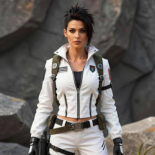 Futuristic Warrior Woman in Apex Style