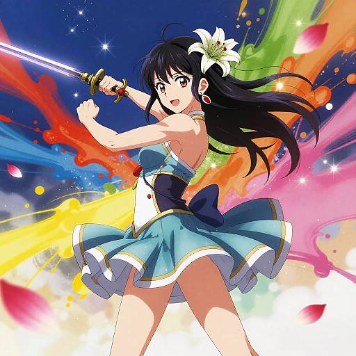 Yuriko Nanao in Cinematic Battle Scene