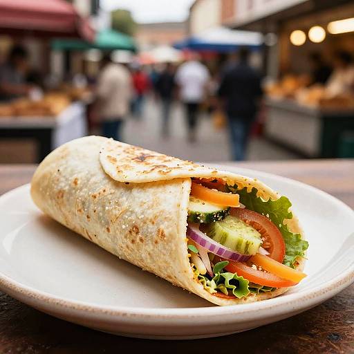 Close-Up Rat Burrito Street Food