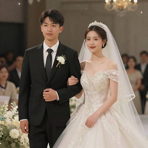 Starry Wedding Portrait of the Couple