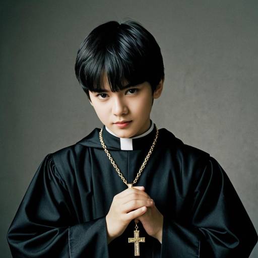 Realistic Priest in Fancy Dress Portrait