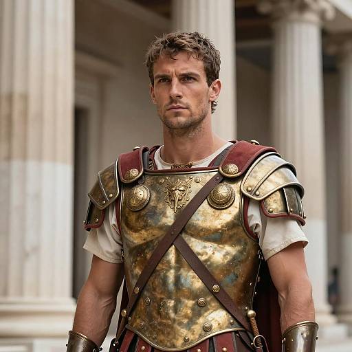 Heroic Roman Warrior in Stunning Armor