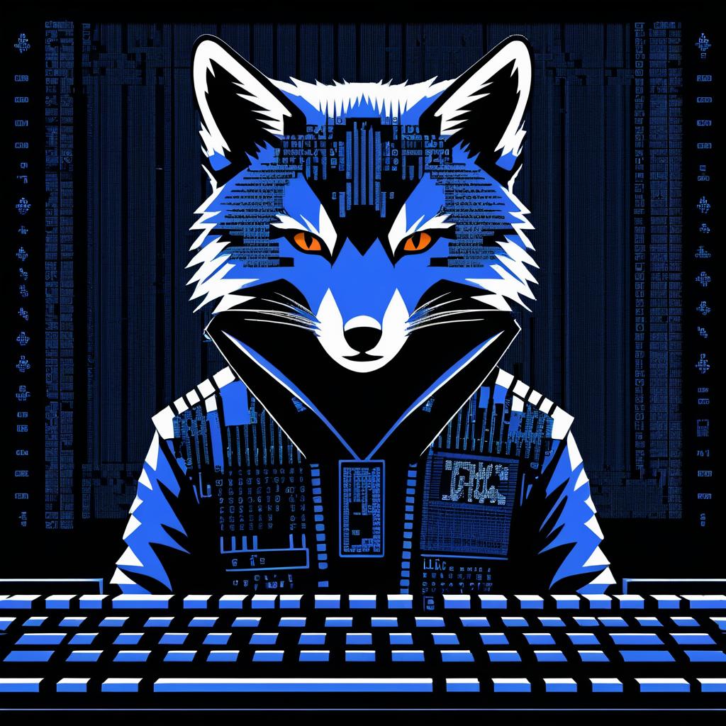 ASCII Art: Aggressive Hacker Fox Design