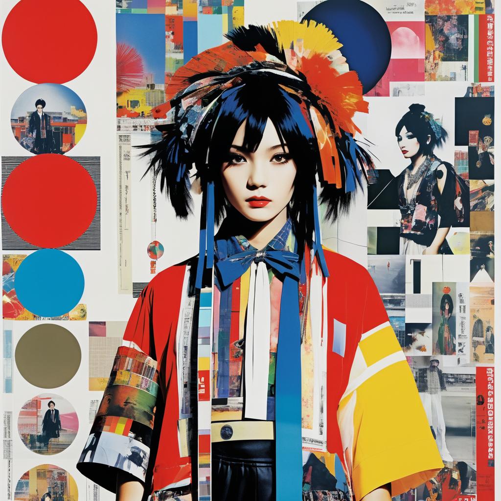 Vibrant Visual Kei Collage Art Poster